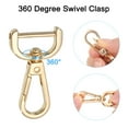 thumbnail image 4 of Uxcell 8Pcs Swivel Clasps, 0.78" Detachable Snap Hook with Screwdriver, Light Gold, 4 of 7