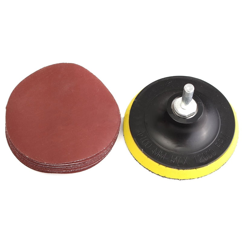 Sanding Disc 1000 Grit Backer Pad Drill Adapter 10Pcs Cleaning Polishing Tools 