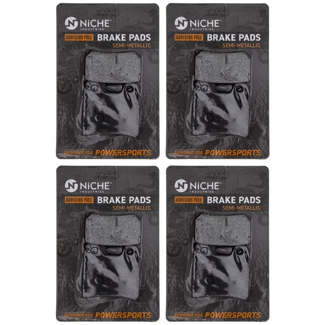 Niche Rear Brake Pad Set for Yamaha FZ1 Semi-Metallic Motorcycle 4 Pack 519-KPA2459D