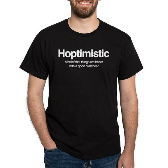 CafePress - Hoptimistic Dark T Shirt - Men's Classic Graphic Cotton T-Shirt