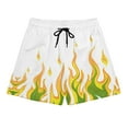 thumbnail image 4 of Father's Day Gifts DDAPJ pyju Men's Novelty Swim Trunks 3D Flame Printed Beach Shorts Drawstring Elastic Waist Board Shorts Quick Dry Bathing Suit Swimming Shorts Yellow S, 4 of 9