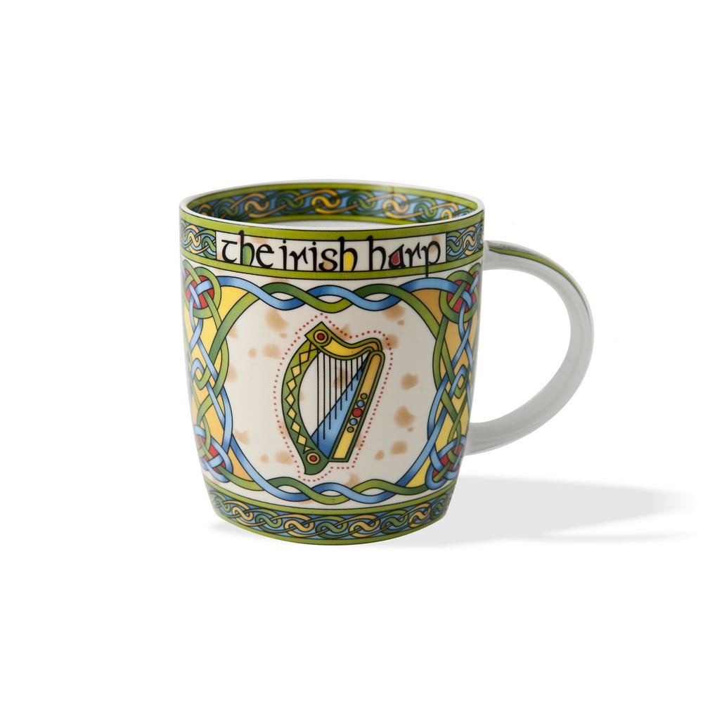 Irish Harp bone china mug Irish gift designed in Galway Ireland