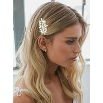 Rhinestone Bride Wedding Hair Comb Crystal Bridal Hair Piece Bridesmaids Hair Accessories for Women Prom Party Hair Clips (A-Silver)