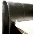 thumbnail image 4 of Platform Style Leatherette Queen Size Bed with Curved Headboard Brown- Saltoro Sherpi, 4 of 5