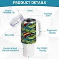 thumbnail image 4 of SKYSONIC 40 oz Funny Frog Tumbler with Handle and Straw Lid, Insulated Cup Reusable Stainless Steel Water Bottle Travel Mug, 4 of 7