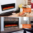 thumbnail image 3 of Electric Fireplace 50 inch Recessed and Wall Mounted Electric Fireplace, Remote Control with Timer,Touch Screen,Adjustable Flame Color and Speed,750W/1500W, 3 of 9