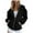 Black, variant on Wamejoo Womens Zip Up Hoodies 2025 Fall Winter Trendy Long Sleeve Hooded Sweatshirts Long Sleeve Comfy Casual Y2k Jacket (Black, M)
