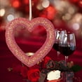 thumbnail image 4 of Decoración colgante de pared con corona de corazón/decoración del día de San Valentín/corona decorativa para puerta principal/corona del día de San , Rojo, 4 of 6