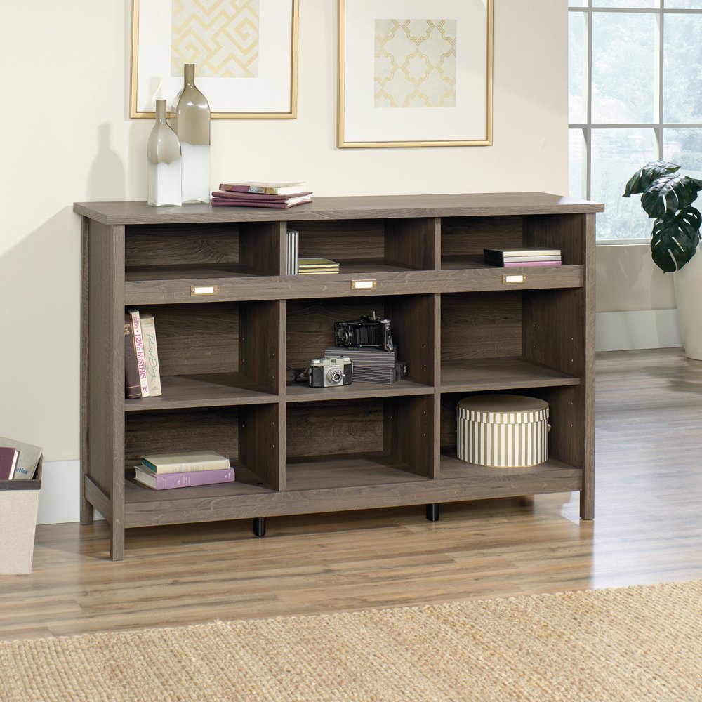 Sauder Adept Bookcase Storage Credenza, Fossil Oak Finish