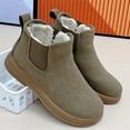 thumbnail image 6 of CAICJ98 Womens Snow Boots Suede Leather Classic Ankle Boots with Memory Foam Insole Lightweight Anti-Slip Outsole Outdoor Winter Boots Women (Khaki,Size 7), 6 of 9