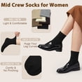 thumbnail image 5 of Loritta Secret 18 Pack Womens Mid Crew Socks Casual Ankle High Running Athletic Socks for Women,Size 6-8, 5 of 6