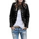 thumbnail image 4 of Chaqueta tipo cárdigan para mujer, traje de chaqueta militar cruzada combinada, chaqueta informal de negocios corta, M, rojo, 4 of 4