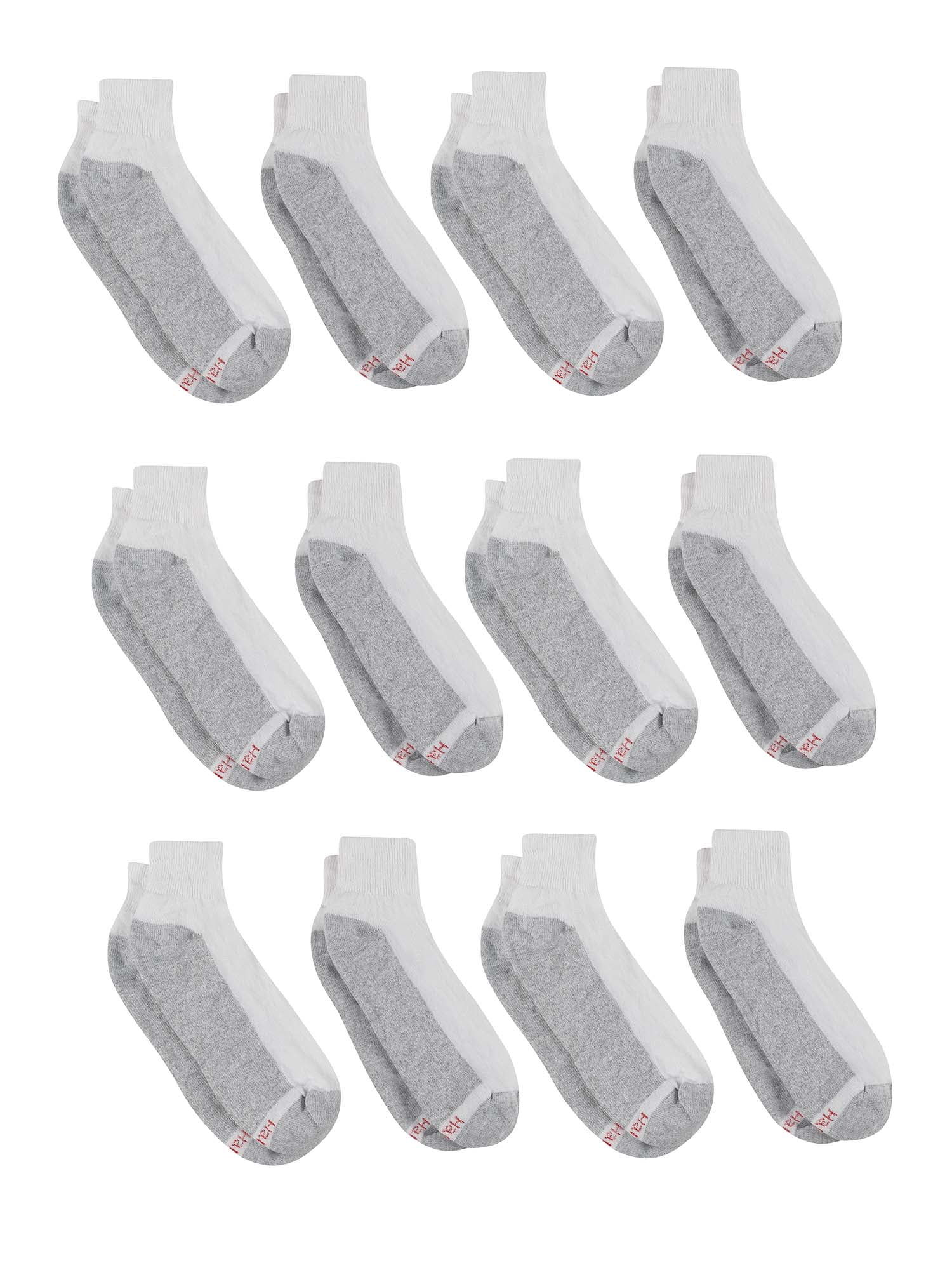 Hanes Men's Double Tough Durability Ankle Socks, 12-Pack, Size 6-12