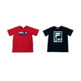 thumbnail image 1 of Fila Boy's Fila Box Stacked Logo T-Shirt, 2 Pack, Red/Black, L14/16, 1 of 3