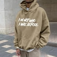 thumbnail image 2 of Lilgiuy Men's Hoodie Letter Printed Pullover Long-sleeved Top Hooded Sweatshirts for Home Leisure, 2 of 5