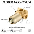 thumbnail image 7 of Cerypsa Single Handle Bathroom Waterfall Sink Faucet Brushed Gold, 7 of 7