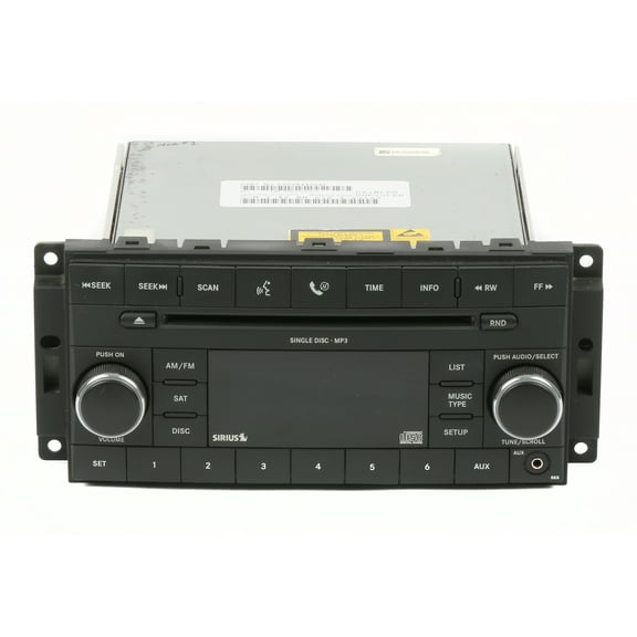 Restored Chrysler 2007 - 2010 Sebring Dodge Avenger AM FM CD Radio with AUX and Satellite P05064420AF RES (Refurbished)