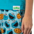 thumbnail image 4 of Sesame Street Women's Big Face Character Tossed AOP Sleep 2PC Pajama Pant Set Loungewear Sleepwear - Cookie Monster Elmo, 4 of 8