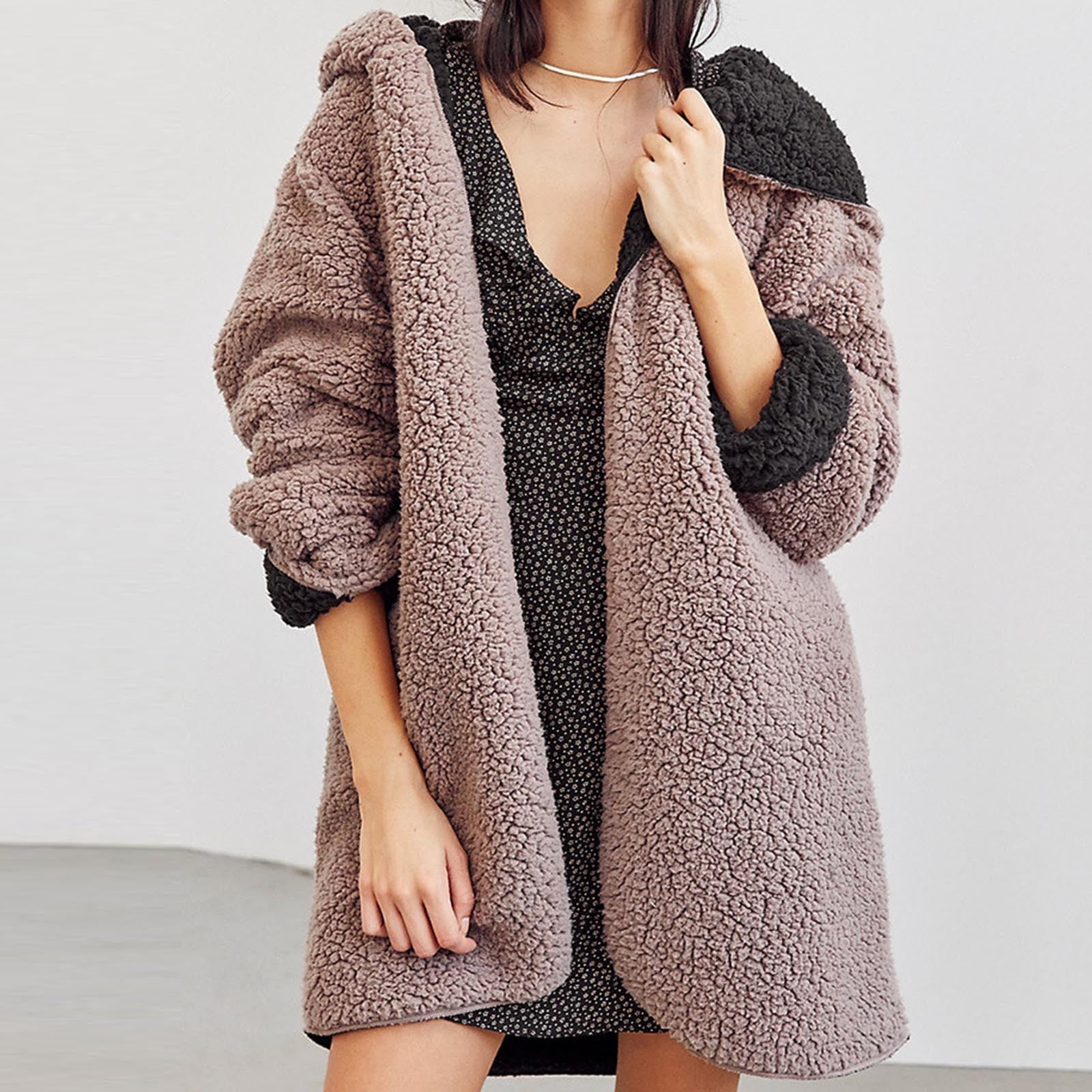Cozy reversible deals teddy coat