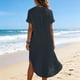 thumbnail image 5 of Vestido de Verano Casual de las Mujeres de Color Sólido de Lino Cuello de Vuelta sin Mangas Botón Vestido, Chaquetas de Vestido de Verano para las Mujeres Pieza de Capa Ligera, Uso Diario Suave Trans, 5 of 8