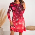 thumbnail image 2 of SEMPAI Up to 60% Off Plus Size Dresses Vacation Women Casual Dresses Long Sleeve Crew Neck Floral Mid-Length Summerdresses For Women 2025 Trendy for Easter Women's Plus Dresses Up to 60% Off, 2 of 5