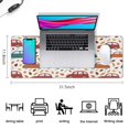thumbnail image 5 of Thanksgiving Day Large Gaming Mouse Pad Extended Fall Pumpkin Sunflower Mousepad Gaming with Stitched Edges, Washable, Non Slip Water Resist Keyboard Pad for Gamer, Office & Home, 31.5 X 11.8 in, 5 of 7
