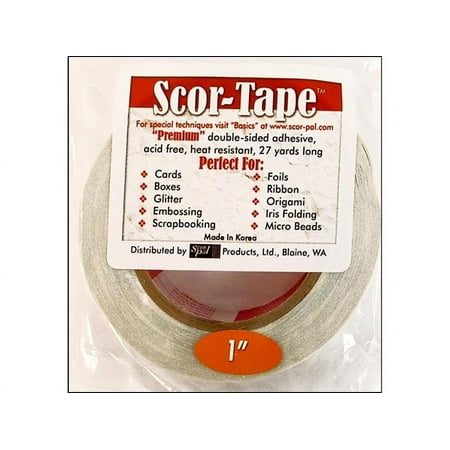 Scor Pal Scor Tape Dbl Side Adhesive 1" 27yd