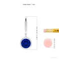 thumbnail image 2 of ANGARA Round Lab Grown 3.2 Ct Blue Sapphire Hoop Drop Earrings for Women in 14K White Gold (Size-7mm) | September Birthstone, Anniversary, Jewelry Gift for Women | Lab-Grown Blue Sapphire Earrings, 2 of 5