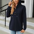 thumbnail image 4 of ShomPort Womens Fall Long Sleeve Tops Casual V-Neck Knit Shirts Loose Solid Color Blouse Tees, 4 of 9