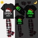 thumbnail image 3 of Pijama navideño a juego para toda la familia, conjunto de ropa de dormir con gorro navideño brillante, color negro, 2023, 3 of 4