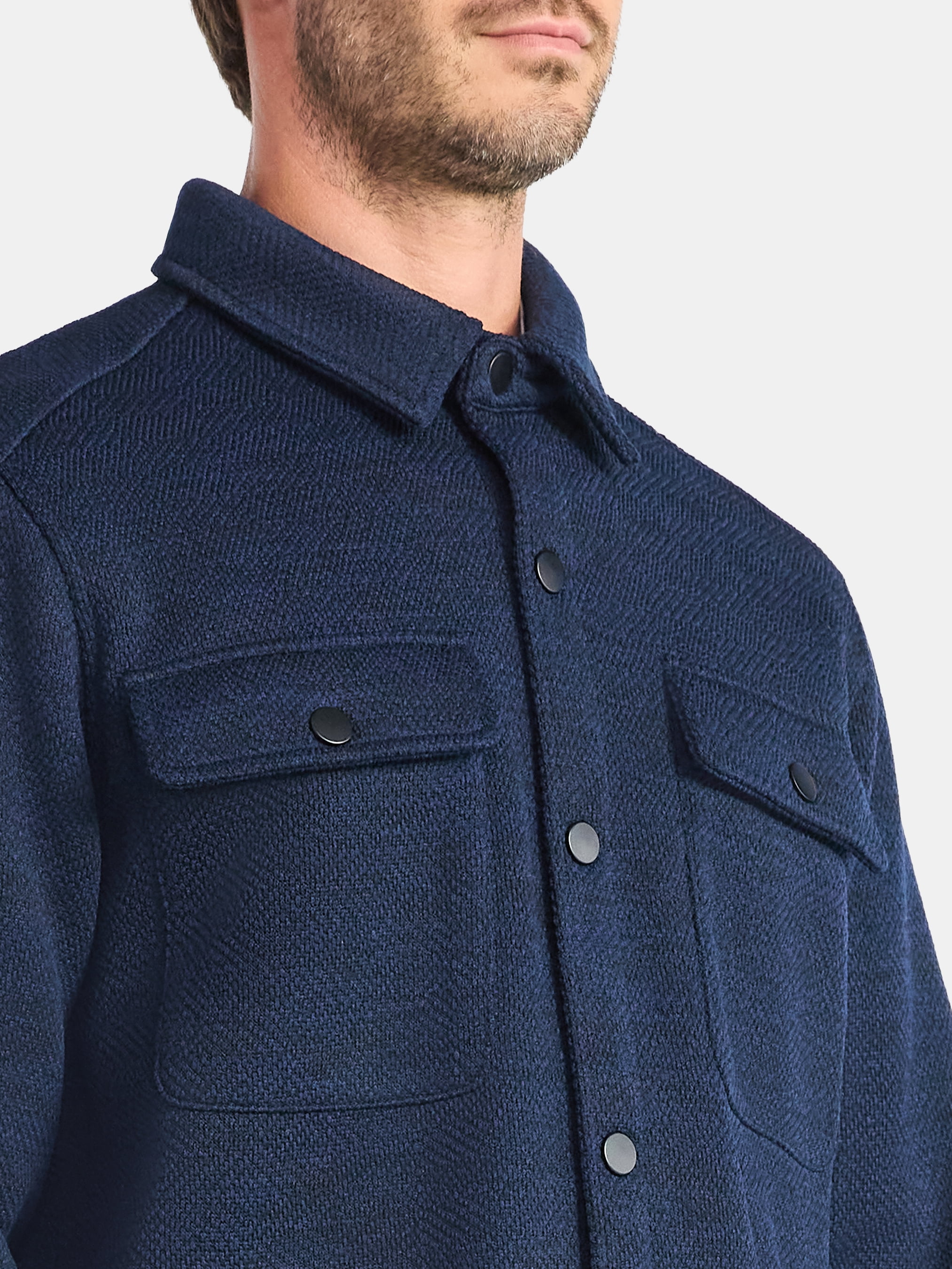 George Men's and Big Men's Knit Shacket with Microfleece Lining, Midweight, Sizes S-3XL