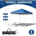 thumbnail image 3 of SAZYY Pop Up Canopy Tent, Outdoor Foldable Easy Up Party Tent w/Slant Legs, Event Portable Gazebo for Camping, Anniversary, Parties Blue 8x8ft, 3 of 9