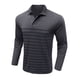 thumbnail image 4 of Blusa y camisa de manga larga con cuello vuelto para hombre, informal, con estampado de rayas, de poliéster, 4 of 6