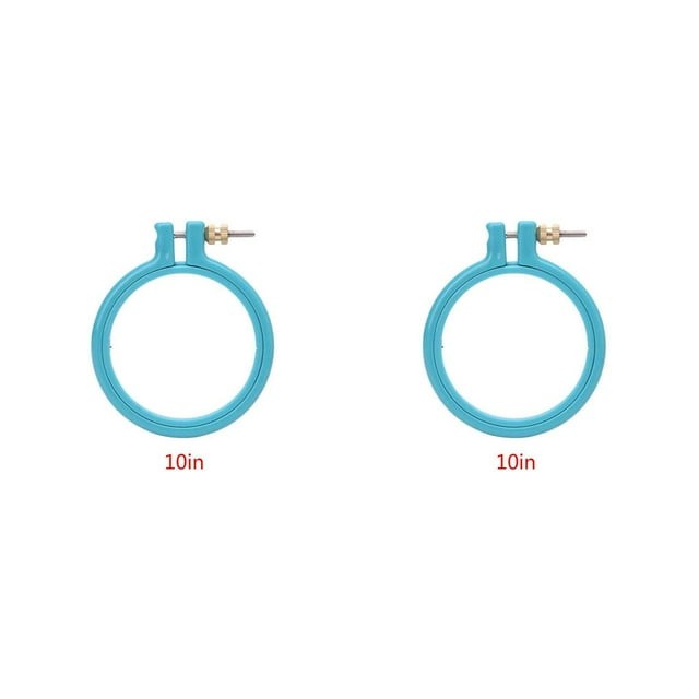 bedienty Plastic Cross Stitch Machine Needlecraft Embroidery Hoops Ring Sewing Tools Random Color 10 Inches 2Set