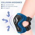 thumbnail image 4 of QUANFENG QF 6 PCS Youth Teen Protective Gear Set Bike Knee Pads and Elbow Pads w/ Wrist Guards for Skate Cycling Sports (S/Blue+Black), 4 of 9