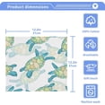 thumbnail image 5 of SKYSONIC Sea Turtle Washcloths Set of 4, Highly Absorbent Soft Cotton Fingertip Towels for Bathroom, Kitchen, Gym, Spa, Home Decor 12 x 12 Inch, 5 of 7