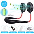 thumbnail image 3 of Ventilador de cuello, ventilador LED recargable USB portátil Diseño de auriculares Ventilador personal manos libres Ventilador portátil con cabezal de viento doble para viajar Oficina al aire libre Fokelyi WRLF-83, 3 of 5
