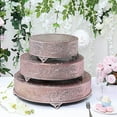 BalsaCircle 22" Rose Gold Round Embossed Cake Stand Riser Wedding ...