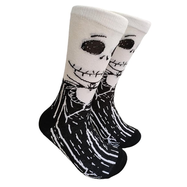 2uds. Calcetines de tubo casuales de Halloween Calcetines de terror transpirables para vestido de fiesta de disfraces(8)