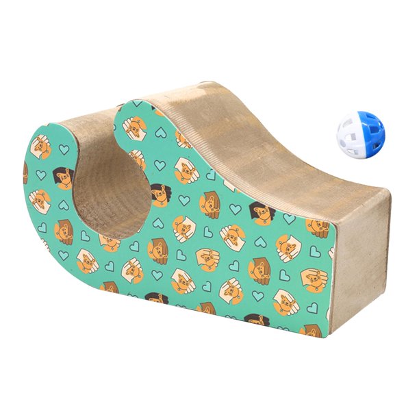 Tablero rascador para gatos,Tablero rascador para gatos con pelota interactiva,Rascador para gatos Cama para gatos Rascador interactivo,Cartón rascador para gatos para pulir garras,Cartón