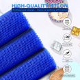 thumbnail image 4 of HAHDAXIA 3 Pieces African Bath Sponge African Net Long Net Bath Sponge Exfoliating Shower Body Scrubber Back Scrubber Skin Smoother,Great for Daily Use (Blue), 4 of 6