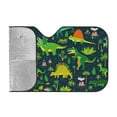 thumbnail image 2 of Bingfone Dinosaurs And Tropical Leaves And Flowers Car Windshield Sunshade,Sun Foldable Sun Shield Sun Visor For Car - Small, 2 of 8