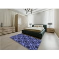 thumbnail image 5 of Ahgly Company Machine Washable Indoor Rectangle Transitional Blue Area Rugs, 4' x 6', 5 of 7