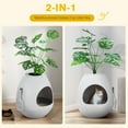thumbnail image 5 of Jaxpety Smart Plant Litter Box,Cat Hidden Litter Box with Deodorization System, Exhaust Fan,Light, Scoop, Artificial Plants for Apartments and Offices Living Room Bedroom,White, 5 of 12