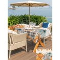 thumbnail image 4 of Outdoor Tablecloth with Umbrella Hole and Zipper, Vintage Pumpkin Fall Rectangle Table Cloth 60x84 Inch Waterproof Tablecloth, Thanksgiving Weeping Maple Leaves Picnic Table Cover for Patio Camping, 4 of 7