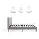 thumbnail image 4 of Base de Cama Nooz Prime Individual gris con Cabecera capitonada, 4 of 6