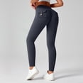 thumbnail image 4 of Butt Lifting Tummy Control Workout Leggings, High Waist with Back Pockets, Yoga Pants for Fitness Running Daily Use Dark Gray S, 4 of 4