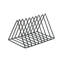 Vinyl Holder for Vinyl Record Storage Vinyl Record Holder for Albums Storage Vertical Record Stand Metal Magazine Holder File Rack File Sorter Desktop File Organizer Triangle File Dividers, Black