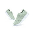 thumbnail image 3 of Fangasis Women Sneakers Non-Slip Casual Shoes Knit Upper Flats Sports Lightweight Walking Shoe Light Green 7.5, 3 of 7