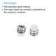 thumbnail image 4 of Uxcell Tornillo de punta de nylon M4x3mm, tornillos de cabeza hexagonal con punto de copa, set antideslizante, 15 piezas, 4 of 6